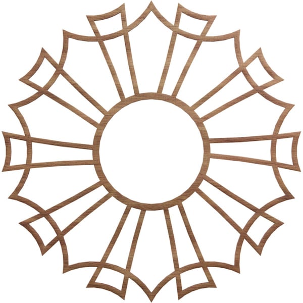 Ekena Millwork Augustus Wood Fretwork Pierced Ceiling Medallion, Walnut, 22"OD x 7 3/4"ID x 3/8"T CMWP22X22X0375AUWA - main